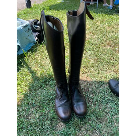 Der-Dau Pull-On Classic Dream Riding Boots, Field Style, Contour leg, Round toe - Picture 2 of 9